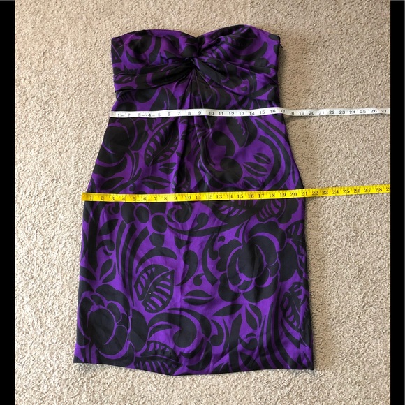 Lauren Ralph Lauren 100% Silk Dress 10 Strapless - Picture 7 of 13